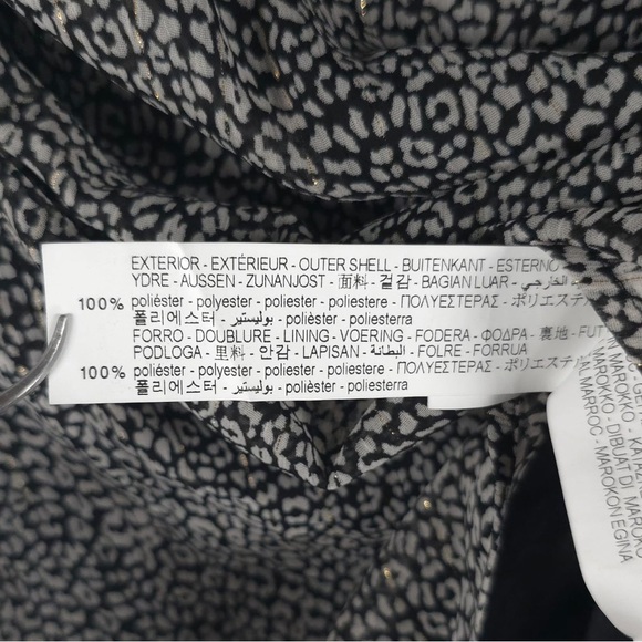 NWT ZARA Animal Print Mini Skirt Front Belt Gold Buckle Side Ruching 2297/741 S - Picture 14 of 15